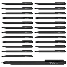 모나미 트리피스 삼각 볼펜 0.7mm, 블랙, 24개