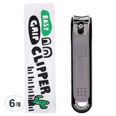 Seujo不卡指甲的指甲刀 大型, 6個, 銀