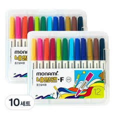 monAmi 中型文字用簽字筆, 混色, 10套