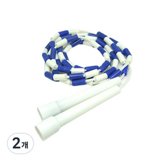 아동 구슬 줄넘기, 화이트 + 블루, 2개 화이트 + 블루, 2개