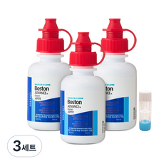 바슈롬 보스톤 어드밴스 클리너액 30ml x 3p + 하드 렌즈 케이스 세트, 3세트, 90ml