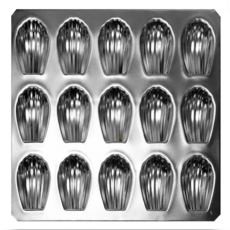 Cakeland 瑪德蓮迷你貝殼不鏽鋼蛋糕模 15連 CL909 280g, 1個
