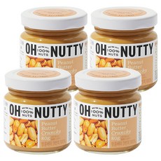 오넛티 땅콩버터 크런치 100%, 80g, 4개