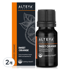 알티야오가닉스 스윗 오렌지 에센셜 오일, 10ml, 2개