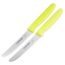 기셀 비비드컬러 톱니과도 + 민과도, 라임, 1세트