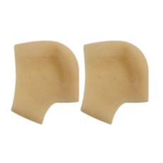 臉部身體兩用矽膠腳後跟去角質墊組 杏色, 1套, 2入