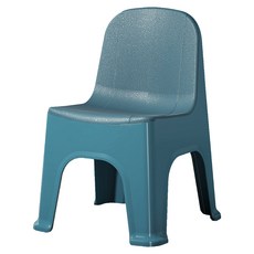 Dearmomo 靠背多用途椅凳 一體成型椅 中, 藍色, 1個