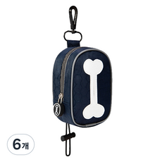 랜보어 반려동물 휴대용 뼈다귀 풉백, 네이비, 1개입, 6개