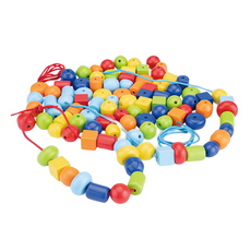 New Classic Toys 木製DIY串珠盒 Set, 天然木材與無毒塗料, 1組