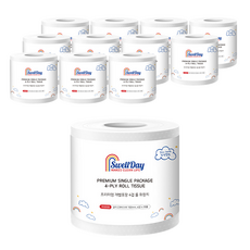 SwellDay 高級獨立包裝4層捲筒衛生紙, 1套, 12捲, 23m