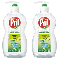Pril 淨麗 台灣公司貨 植純萃洗碗精 檸檬草, 750ml, 2瓶