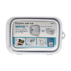 iSETO 伊勢藤 廚房用伸縮洗滌籃 6.6L, 多用途, 耐用, 可折疊, 帶排水孔, 378 x 240 x 52mm, 1個