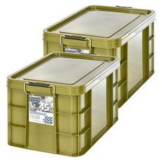 KEYWAY 聯府 強固型掀蓋整理箱 YKK451, 綠色, 2個