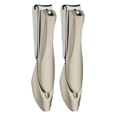 小麥購物 防噴濺超省力指甲剪 L344 中(7.7 x 1.5cm), 2個, 香檳金