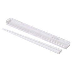 珍珠金屬 筷子組 DC-6025, 筷子 18.5cm + 盒子 19.5 x 25 x 15mm, 灰白色, 1組