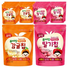 퓨어잇 감귤칩 3p + 딸기칩 3p, 감귤, 딸기, 2세트