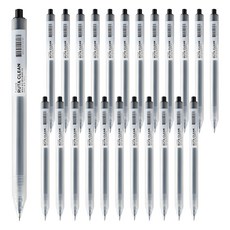 Donga PMS 博彩 半透明啞光素體中性筆 0.5mm, 24個, 黑色