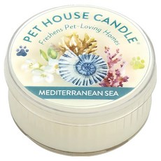 PET HOUSE 室內除臭寵物香氛蠟燭 - 地中海風情 持續使用長達12小時, 43g, 1罐
