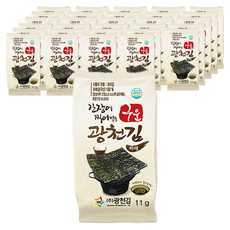광천김 구운파래 도시락김 5g + 간장소스 6g, 11g, 36개
