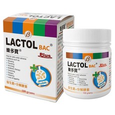 LACTOL BAC 樂多寶 活性腸益粉 犬/貓/小動物適用 100g, 益生菌+分解酵素, 1罐