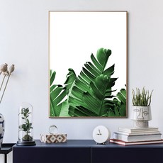 Marvel In Home 居家裝飾 熱帶樹木 棕櫚葉 鋁製相框 + 葉子D 海報套組, 青銅色, 1個
