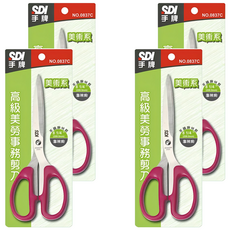 sdi 手牌 高級美勞事務剪刀 顏色隨機 (辦公/美勞/剪紙), 4支