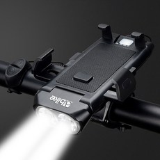 Divike Divike D4雙電子鈴自行車燈手機支架前燈, 黑色, 1個