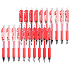 BAKOJEL 柔軟中性墨水筆 0.5mm, 20個, 紅色