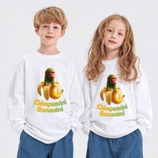 Golden Rabbit Italian Brainrot 家庭長袖T恤 Chimpanjini