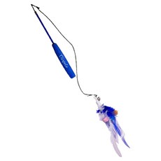 三節式 伸縮逗貓棒 顏色隨機, 藍色, 1支