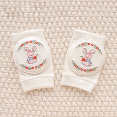 STARDOOR 嬰幼兒可愛刺繡網眼護膝 2入, 花朵兔子, 1個