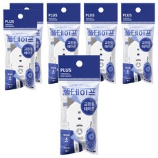 플러스 풀테이프 원액션 TG-1910 6mm x 8m 리필용, 투명, 6개