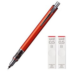 Uni 三菱鉛筆 KURU TOGA Advance Standard 自動鉛筆 紅色 M5-559 + Kuru Toga 專用自動鉛筆芯 B 2入組, 1套, 0.5mm