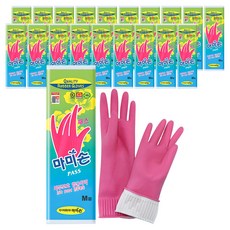 媽媽兒子傳遞橡膠手套, 粉色, 中(M), 20包