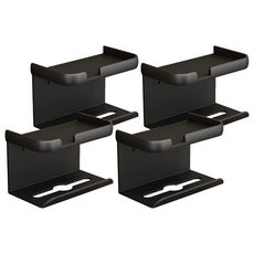 超級工廠 多功能紙巾架 附免釘膠以及螺絲, 黑色, 4個