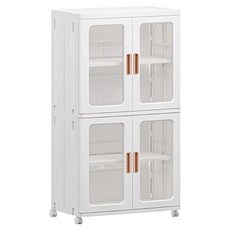 HOUDER 流川面折疊收納櫃 兩層 65 x 39 x 116.8cm 收納箱, 透明, 1個