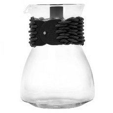 HARIO 好璃奧 皮編織茶壺 TCF3-LZB, 黑色, 450ml, 1個