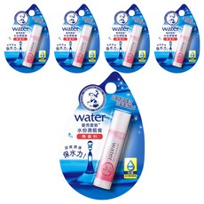 MENTHOLATUM 曼秀雷敦 水份潤唇膏, 良好保濕 彈潤柔嫩 添加蘆薈精華 溫和呵護 雙唇 清新薄荷香氣, 無香料, 3.5g, 5支