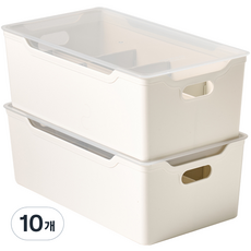 EASY&FREE 分格收納箱 S號, 花白色, 10個