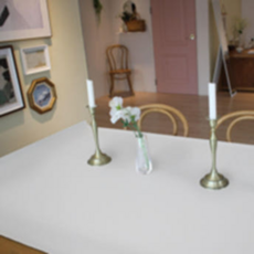 CASA JACQUELINE 雙麵皮革防水大型桌墊 長桌墊, 米色+奶油色, 90 x 45 cm, 1張