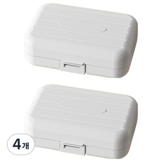 리치쌀봉 간편한 요일별약통 케이스 7칸 화이트 L 10.8 x 7.8 x 3.5 cm, 4개