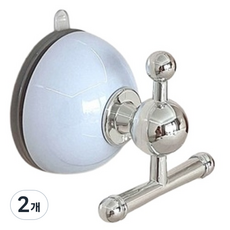 모드플러스 따뜻감성 우드 흡착식 무타공 다용도 벽걸이, 블루, 2개