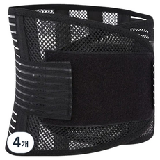 세이프코어 남여공용 사계절 메쉬 5강판 허리보호대, 4개, 블랙