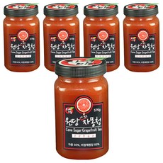 자연미가 원당에 담근 자몽청, 5개, 570g, 1개입