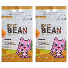 SNAPPY 綠野系列 豌豆纖維豆腐砂，天然可分解，雙倍吸水力, 曠野蜂蜜, 3.5kg, 2包