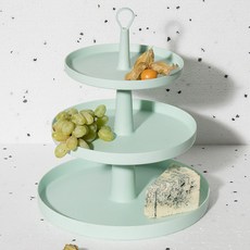 옴모 티어스 3단 케익스탠드, 민트, 1개