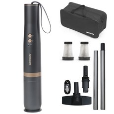 모런 싸이클론 미니 무선 차량용 청소기, V5, 메탈그레이