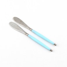 Bogen Le Bien 緞面餐具奶油刀, 2個, 柔和藍色