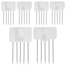 comet 針插式U型掛勾 3個 + 一字型掛勾 3個, 白色, 1組