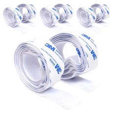 E.T.SHOP 大型魔鬼氈膠帶 公母一組 白色 25mm x 1m, 4套